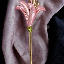 LUCKY JEWELLERY Unisex Gold-Plated Flower Brooch-12