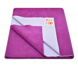 TIDY SLEEP Kids Lavender Solid Fleece Large Water Resistant Baby Dry Sheet-image-8
