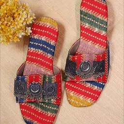 UMNOVE Peep Toes Ethnic Block Heels-53