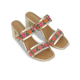 Sole House Embellished Block Heels-54