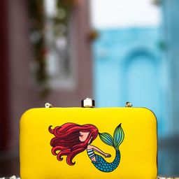 Anouk Mermaid Printed Box Clutch-image-22