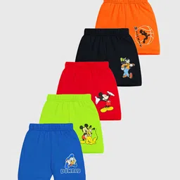 Disney By Miss and Chief Boys Pack of 5 Humour and Comic Printed Mickey & Friends Shorts-image-69