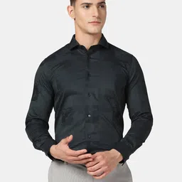 Blackberrys India Slim Floral Printed Pure Cotton Slim Fit Formal Shirt-picture-14
