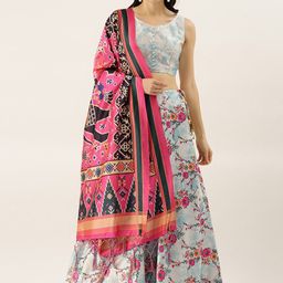 Kaizen TEXO FAB Printed Semi-Stitched Lehenga & Unstitched Blouse With Dupatta-13