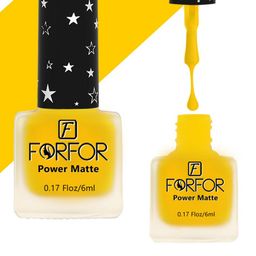 FORFOR Set Of 6 Power Matte HD Colors Professional Nail Polishes-6 ml Each image 1