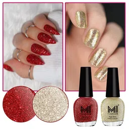 MI FASHION Set of 2 Vernis A Ongles High Shine Glitter Nail Polish - 15 ml each-picture-24