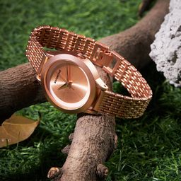 WATCHSTAR Women Stainless Steel Bracelet Style Straps Watch Laxi copper-picture-22