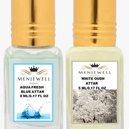 Menjewell Pack of 2 Attar - Aqua Fresh & White Oudh Attar 5 ml Each-10