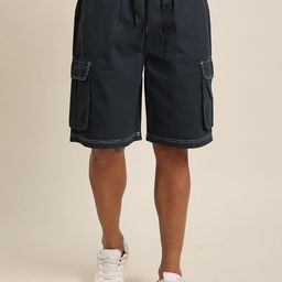 The Roadster Lifestyle Co. Pure Cotton Contrast Stitch Relaxed-Fit Cargo Shorts-image-19