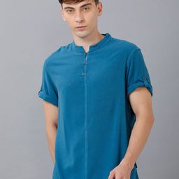 IDENTITI Men Blue Slim Fit Casual Shirt-image-13