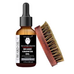 UrbanMooch Men Set of Beard Oil and Boar Bristle Beard Brush 30ml-2