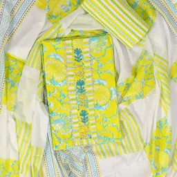 SALWAR STUDIO Printed Pure Cotton Unstitched Dress Material-image-77