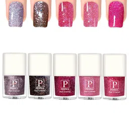 PERPAA Set Of 5 Glitter Light Flashing Sparkly Gel Nail Polish - 5ml Each-27