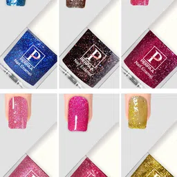 PERPAA Set Of 6 Glitter Light Flashing Sparkly Gel Nail Polish - 5ml Each-image-59