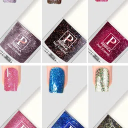 PERPAA Set Of 6 Glitter Light Flashing Sparkly Gel Nail Polish - 5ml Each-15