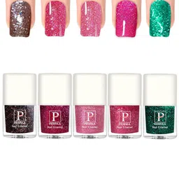 PERPAA Glitter Light Set Of 6 Flashing Sparkly UV Gel Nail Polish 5ml Each-95-96-97-98-100-image-53