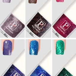 PERPAA Set Of 6 Glitter Light Flashing Sparkly Gel Nail Polish - 5ml Each-26