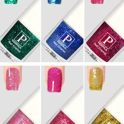 PERPAA Set Of 6 Glitter Light Flashing Sparkly Gel Nail Polish - 5ml Each-image-51