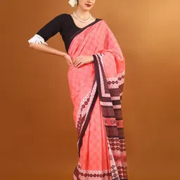 BUTA BUTI Ethnic Motifs Printed Pure Cotton Saree-picture-37