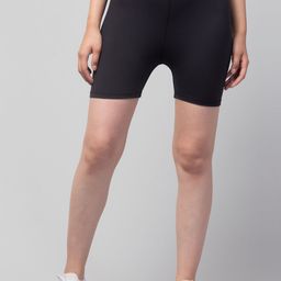 Apraa & Parma Women Black Skinny Fit Yoga e-Dry Technology Shorts-image-49
