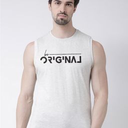 Friskers Typography Printed Sleeveless Pure Cotton Slim Fit T-shirt-image-28