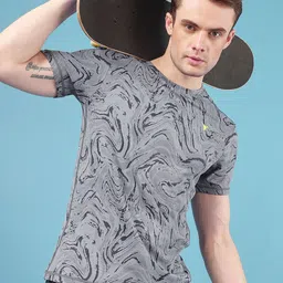 Technosport Men Jacquard Double Cool Slim Fit Sports Tshirt-image-26