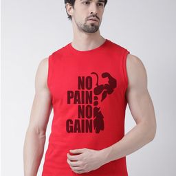 Friskers Typography Printed Sleeveless Pure Cotton Slim Fit T-shirt-image-38