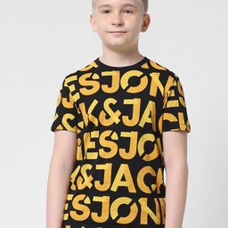 Jack & Jones Junior Boys Typography Printed Slim Fit Pure Cotton T-shirt-image-65