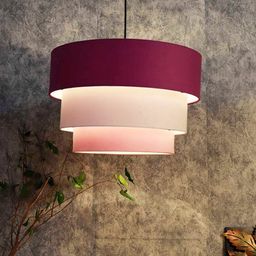 Grated Ginger Purple & White Colourblocked Handcrafted  Hanging Light-image-7