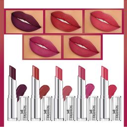 MI FASHION Set of 5 Long Lasting & Creme Matte Lipstick - 3.5 g Each-49