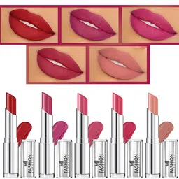 MI FASHION Set of 5 Long Lasting & Creme Matte Lipstick - 3.5 g Each-13