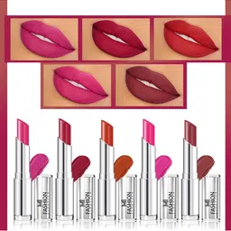 MI FASHION Set of 5 Long Lasting & Creme Matte Lipstick - 3.5 g Each-58