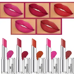 MI FASHION Set of 5 Long Lasting & Creme Matte Lipstick - 3.5 g Each-21