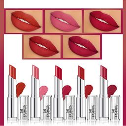 MI FASHION Set of 5 Long Lasting & Creme Matte Lipstick - 3.5 g Each-53
