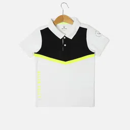 Allen Solly Junior Boys Colourblocked Polo Collar Pure Cotton T-shirt-image-13