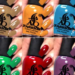AQ FASHION Set Of 6 Power Lasting Glossy Finish Nail Polish - 9 ml Each-20