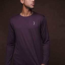 Campus Sutra Men Purple Extended Sleeves Dri-FIT Cut Outs Running T-shirt-picture-10