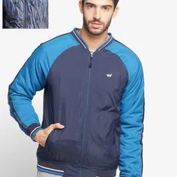Wildcraft Men Navy Blue Colourblocked Reversible Outdoor Bomber  Jacket-45