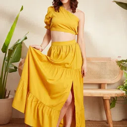 Berrylush One Shoulder Cropped Top With Maxi Skirt-picture-23