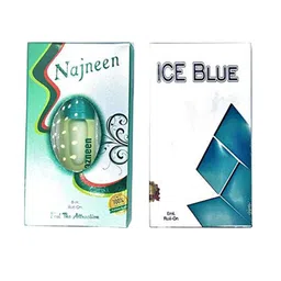 RAVIOUR LIFESTYLE Set Of 2 Najneen & Ice Blue Alcohol Free Attar- 8 ml Each-14