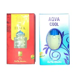 RAVIOUR LIFESTYLE Set Of 2 B Black & Aqva Cool Alcohol Free Attar- 8 ml Each-35