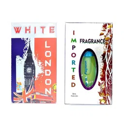 RAVIOUR LIFESTYLE Set Of 2 White London & Imported Roll On Attar - 8 ml Each-9