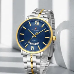 Naviforce Men Dial & Stainless Steel Straps Analogue Chronograph Watch-NF9238G_S BE G-image-91