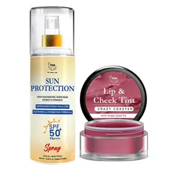 TNW the natural wash Set Of 2 Sun Protection SPF 50 Spray Sunscreen & Lip & Cheek Tint-2