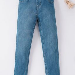 Ed-a-Mamma Girls Blue Regular Fit Solid Cotton  Jeggings-picture-22