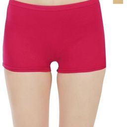 arLa APPAREL Pack Of 2 Seamless Pure-Cotton Boyshorts Briefs(P2)_BoyShort-Beige_Red-image-94