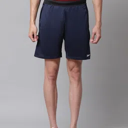 Reebok Men Navy Blue Solid Graphic Shorts-image-96