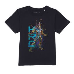 Marvel by Wear Your Mind Boys Black Henley Neck Pure Cotton Cut Outs T-shirt-picture-29