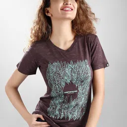 Dream of Glory Inc Women Brown Typography Printed T-shirt-image-67