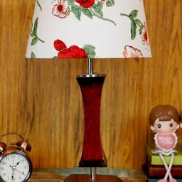 foziq Brown & White Printed Table Lamps-35